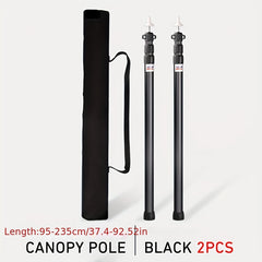 WESTTUNE 2PCS Camping Canopy Pole Aluminum Alloy Telescopic Tent Support