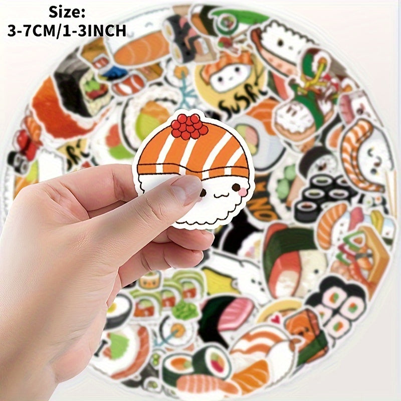 50pcs Sushi Graffiti Series Stickers Waterproof DIY Diary Sticker Pack