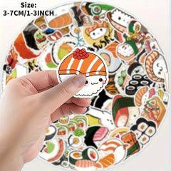 50pcs Sushi Graffiti Series Stickers Waterproof DIY Diary Sticker Pack