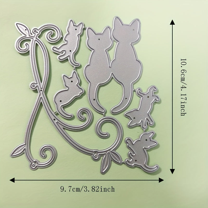 Cat Pattern Metal Die Cuts for Card Making DIY Scrapbooking Album Paper Crafts