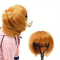 Pet Wigs Cosplay Props Dog Cat Cross Dressing Hair Set
