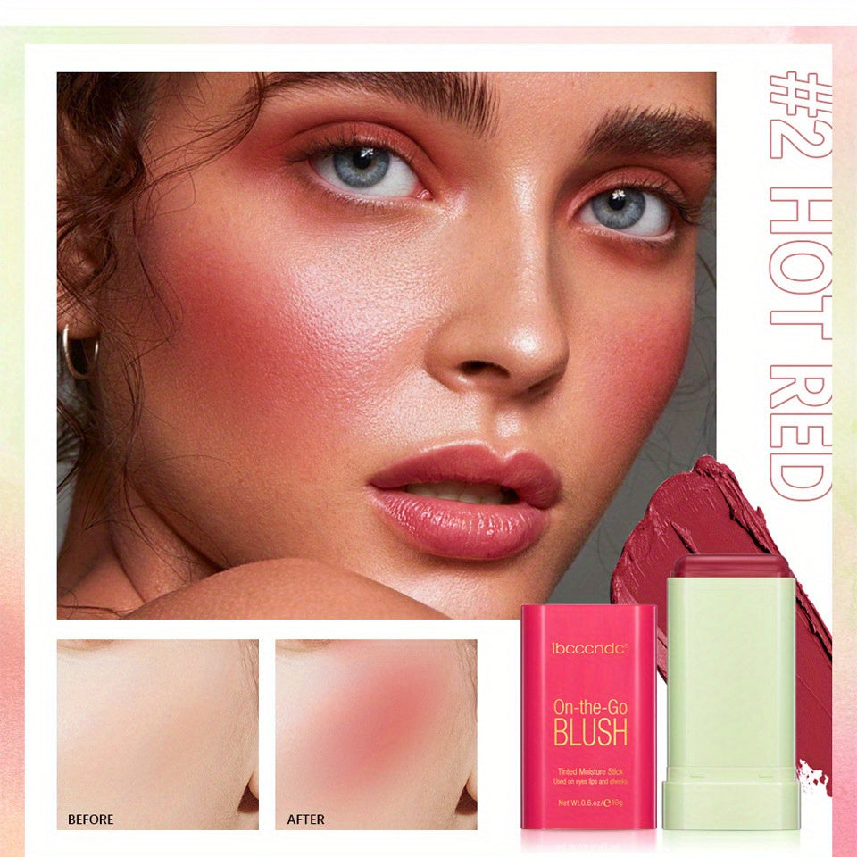 Multifunctional Blush Stick Cream - Silky Blush Rouge Red Pink