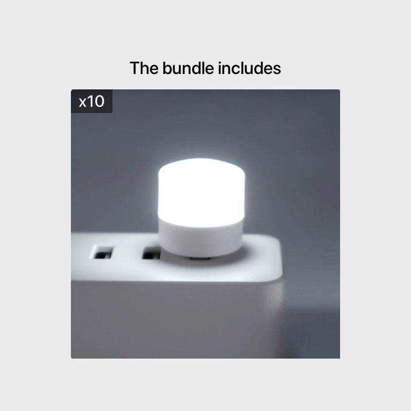 Mini Portable USB Night Light For Car Bedroom Nursery Bathroom Decorative Light