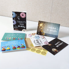 20 Happy Birthday Cards w/ Envelopes, Creative Blessings, 5x7 Inches