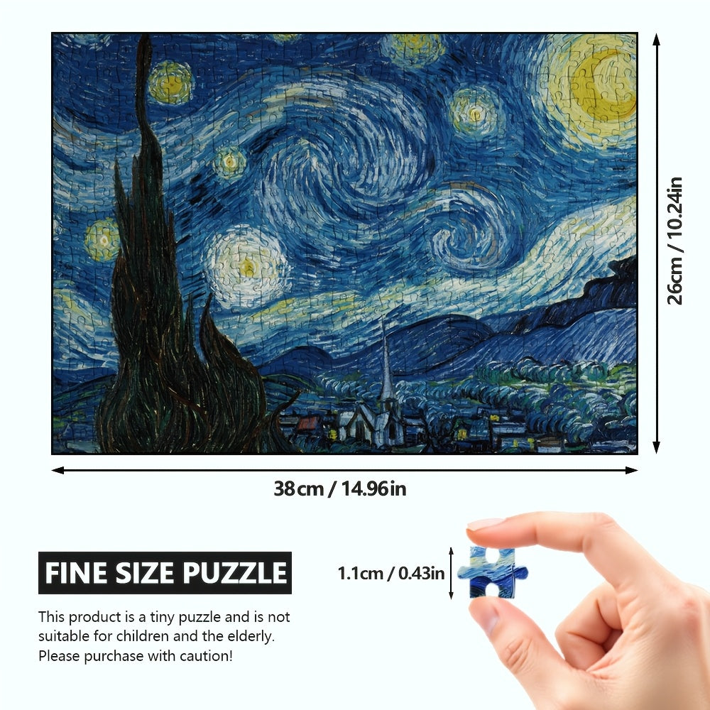 1000pcs Starry Night Puzzle with Picture and Drawing Paper