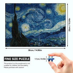 1000pcs Starry Night Puzzle with Picture and Drawing Paper