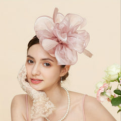 Women's Tea Party Style Fancy Hat With Clip And Hair Hoop