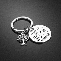 Teacher Keychain Plant Seeds Grow Forever Gift