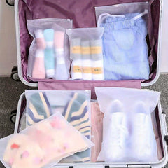 7 Pcs Translucent Storage Pouch Bags for Travel