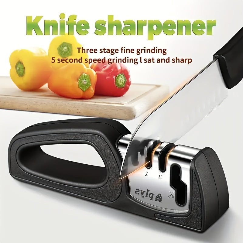 3 Stage Pro Scissor Sharpener Sharpen & Polish Dull Blades