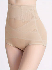Mesh Stitching Shaping Panties Tummy Control Compression Panties