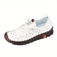 Women's Hollow Out Lace Up Sneakers Soft Sole Shoes