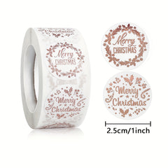 500pcs Christmas Rose Gold Sticker Xmas Gift Card Decoration Sticker