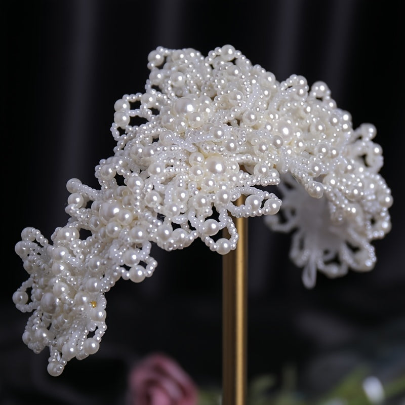 Pearl Crown Princess Wedding Bridal Tiara Headwear