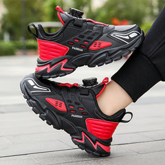 Rotating Buckle Boy's Basketball Shoes Non Slip Sneakers