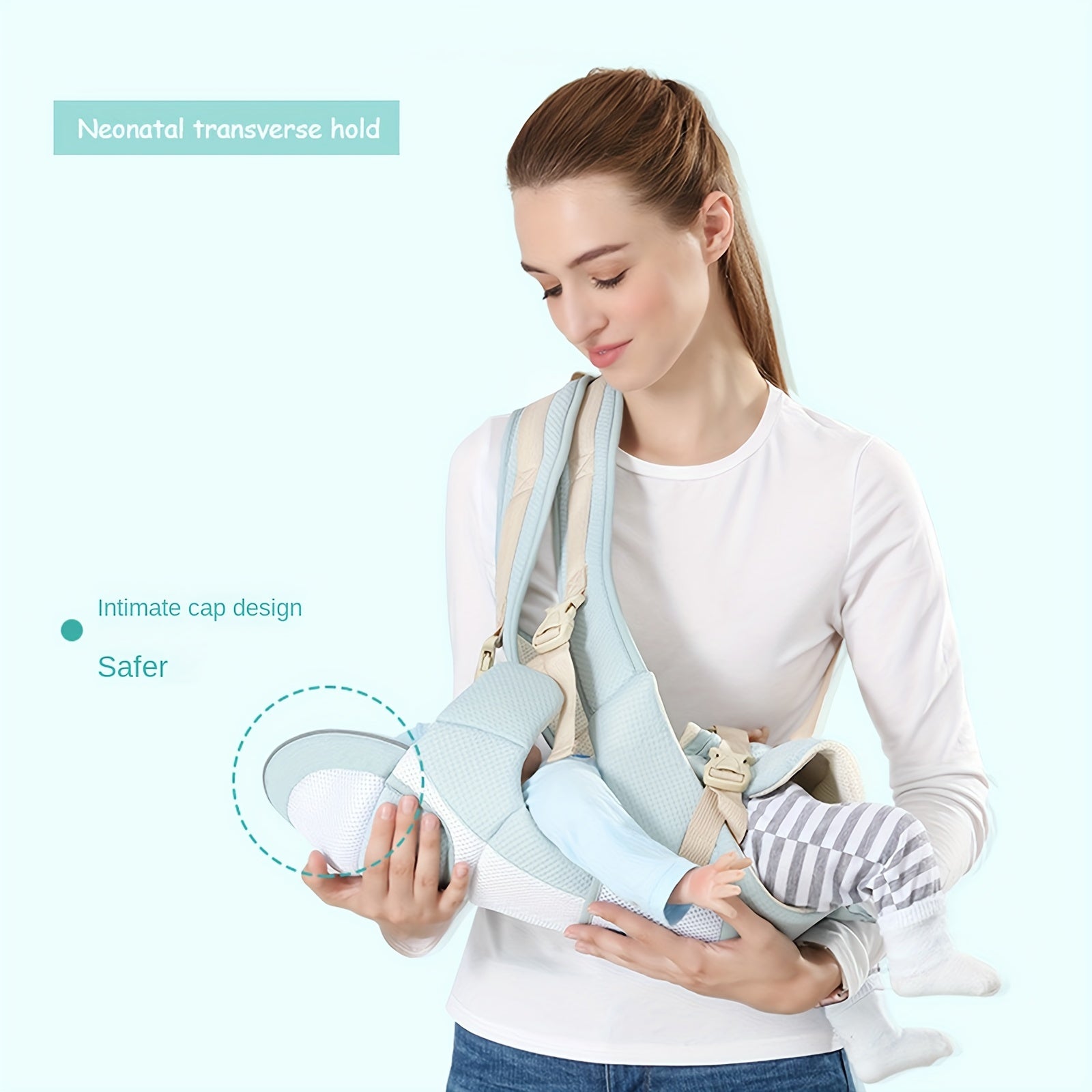 Baby Carrier Waist Stool with Head Protector