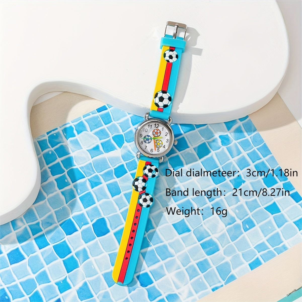 Kids Light Football Sports Quartz Watch
