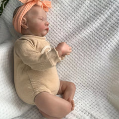 19in Reborn Baby Doll Finished Levi Sleeping Newborn 3D Skin Veins Art Doll