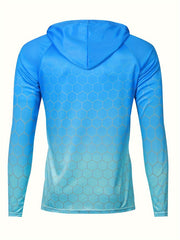 Men's Gradient Hoodie Anti UV Sunscreen Sun Protection Fishing Shirt