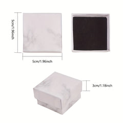 24pcs Square Jewelry Gift Boxes for Rings Earrings Necklaces, Cardboard Packagin