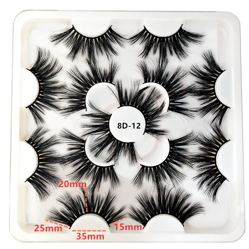 7 Pairs Dramatic 3D Mink False Eyelashes for Makeup Look