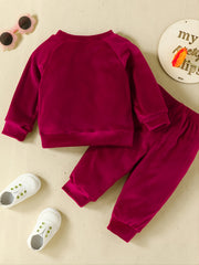 Girls' Fox Print Long Sleeved Trousers Set
