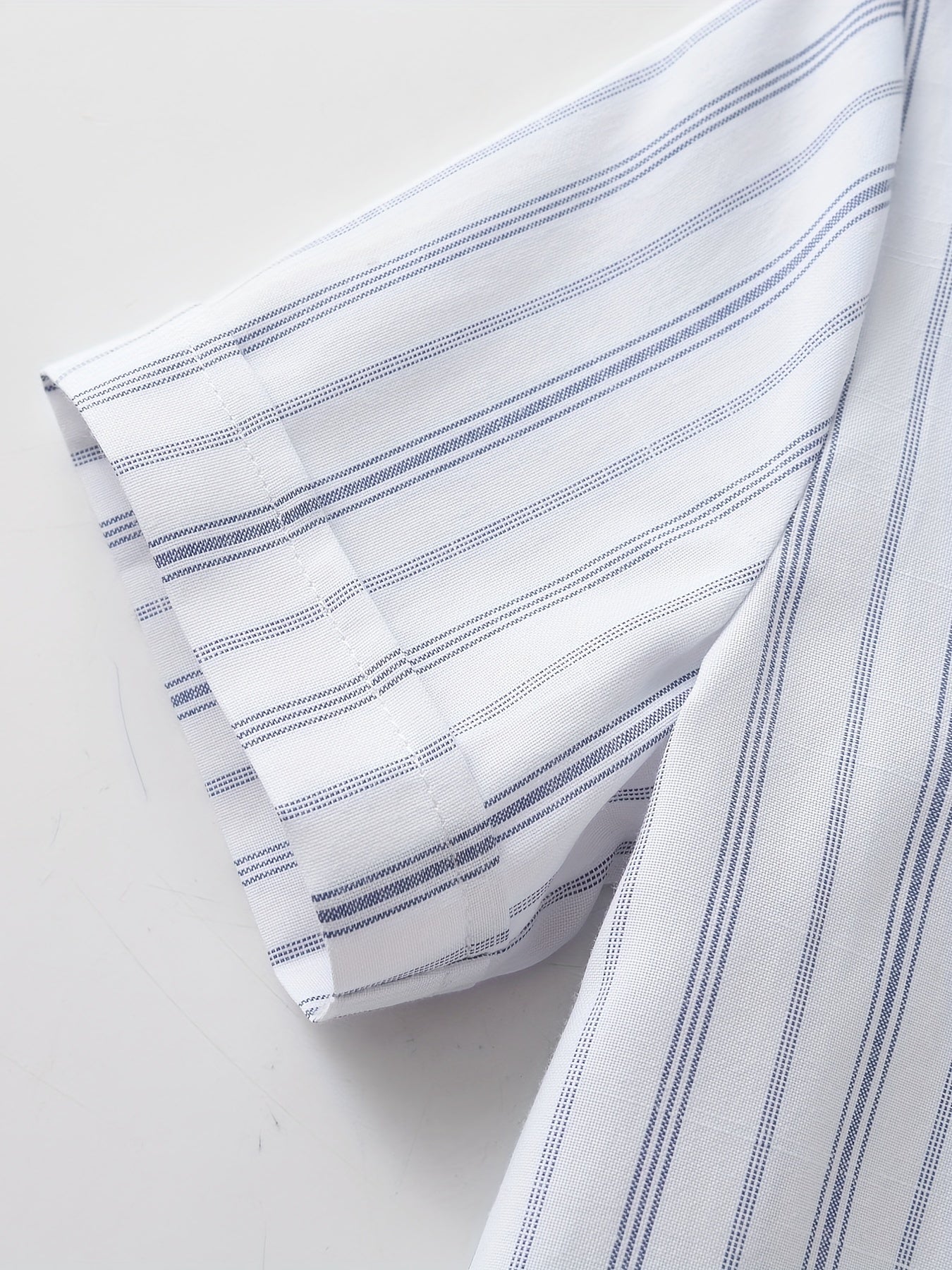 Boys Striped Shirt with Pocket Short Sleeve Lapel Shirt