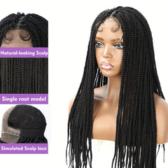86 36 Cm Lace Knotless Box Braided Wigs For Women