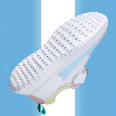 Girl's Colour Block Sneakers Soft Sole Shoes For Kids