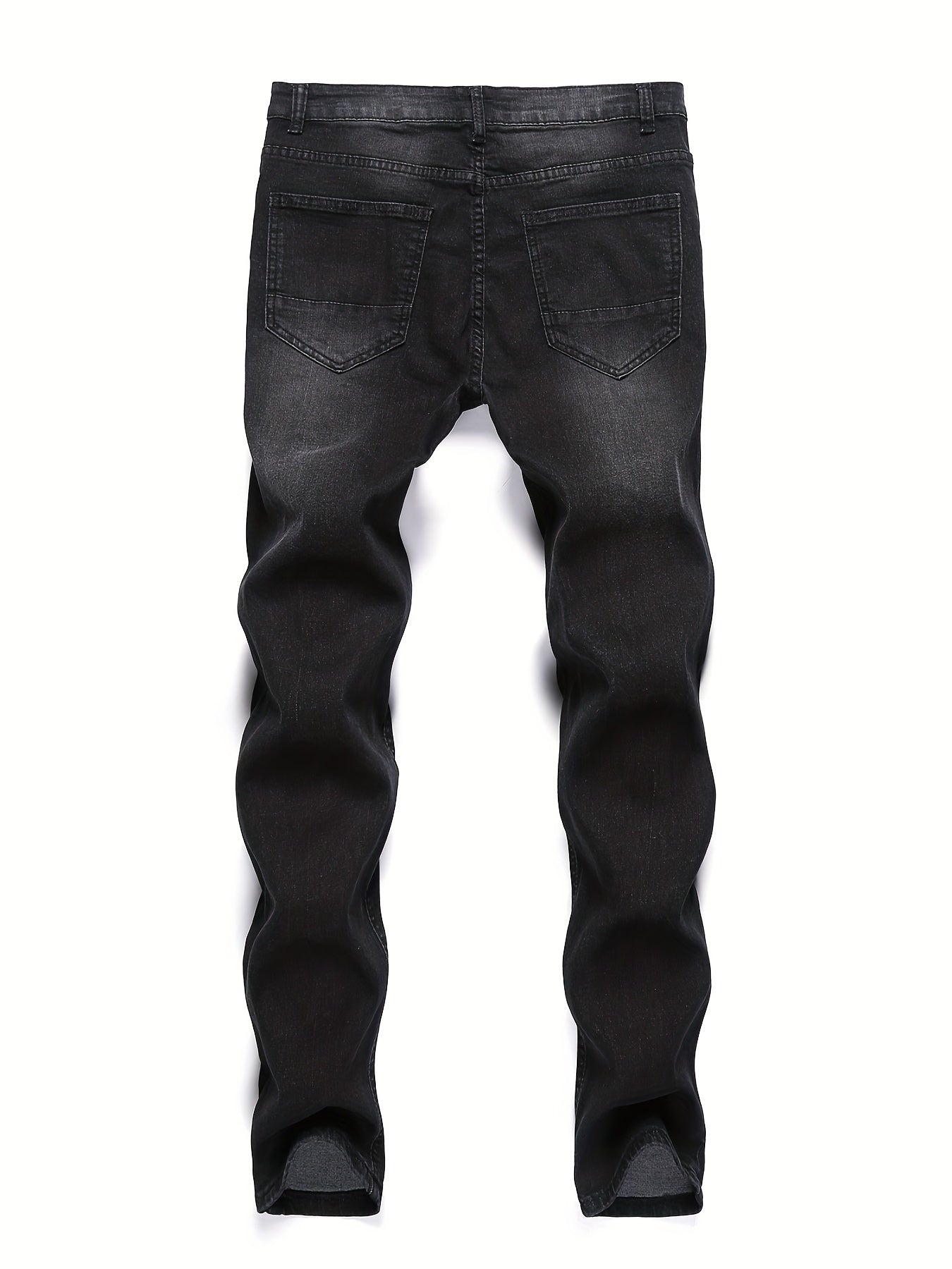 Men's Ripped Distressed Skinny Jeans Stretchy Washed Denim Pants
