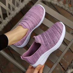 Women's Breathable Knit Slip-On Sneakers Lightweight Outdoor Shoes