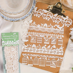 10pcs Retro Border Non Sticky Wind Account DIY Material Paper Bag