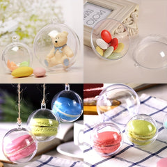 DIY Plastic Christmas Decorations Tree Balls - 12pcs Clear Ornaments Balls