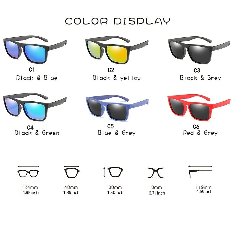 Boys Colorful Lens UV400 Sunglasses for Travel Eye Protection