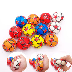 12pcs 6 PU Sponge Squeeze Balls Mini Pentagram Football Creative Toys