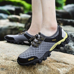 Men's Mesh Sneakers No Tie Lace Breathable Casual Outdoor Walking Shoes