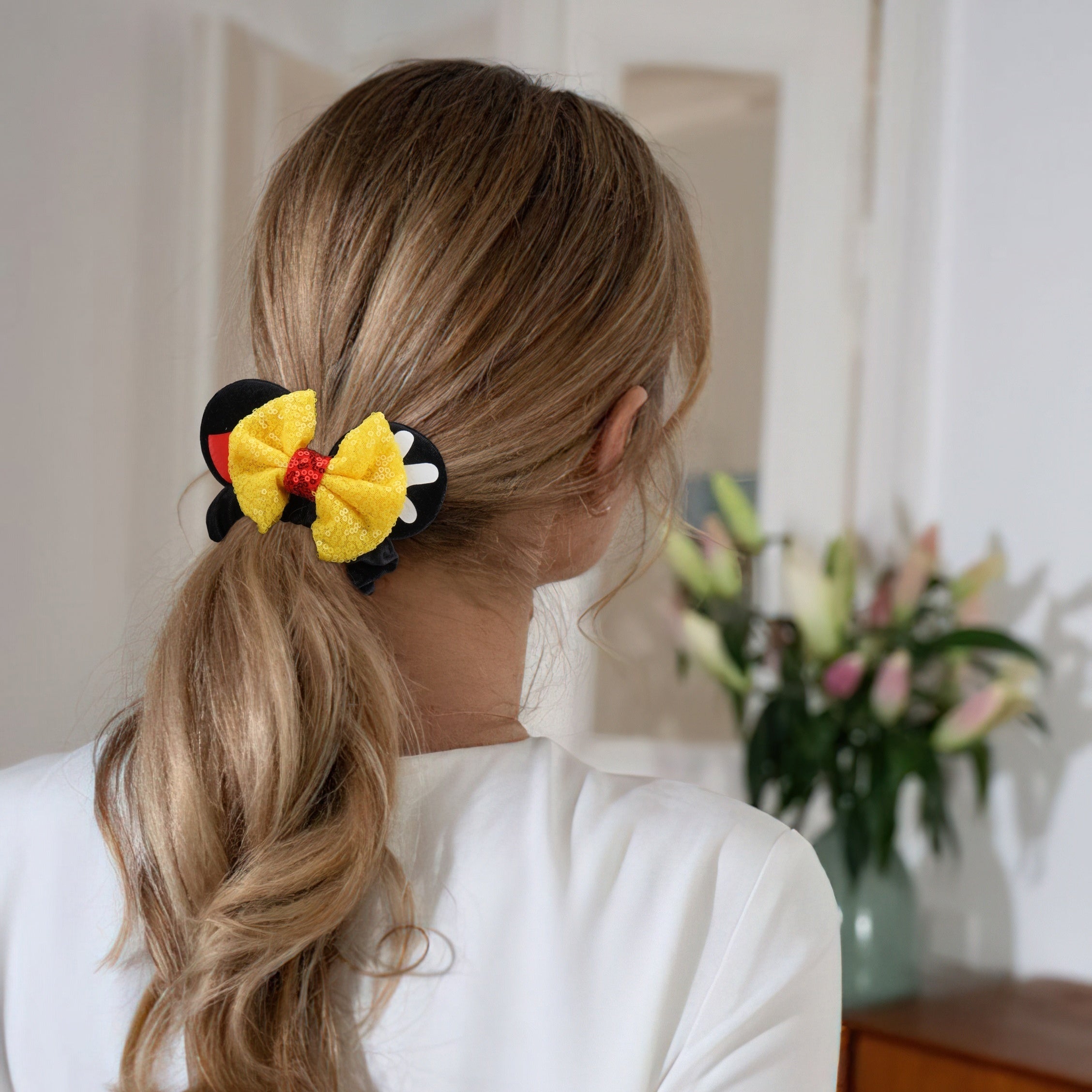 Sequin Mouse Ears Scrunchies Hair Tie Glitter Hair Accessories