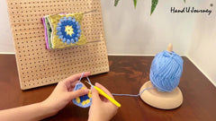 Large Rubber Wooden Crochet Blocking Board Set with 20 Pins