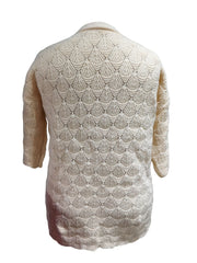 Eyelet Embroidered Cardigan with Pockets
