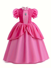 Girls Halloween Princess Fit and Flare Maxi Dress