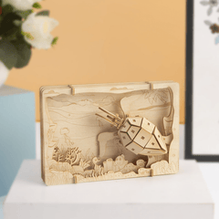 3D Children's Wooden Jigsaw Puzzle DIY Science Theater Handcraft Kit