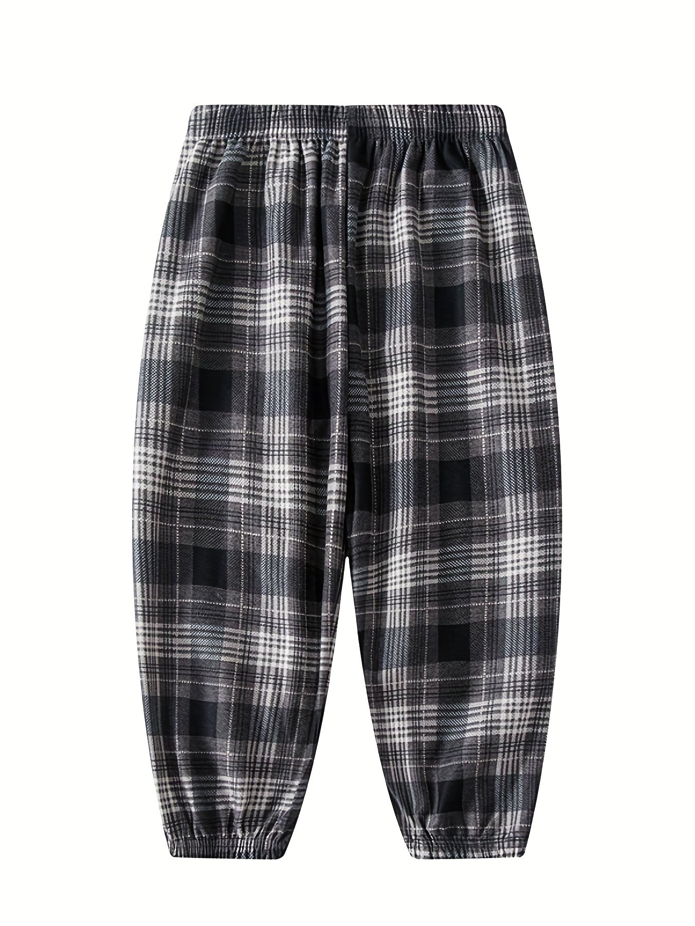 Boys Casual Plaid Long Pants for Spring & Autumn Kids Clothing