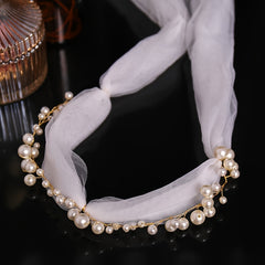 Bridal Headpiece Faux Pearl Soft Chain Hairband Hair Accessories Wedding