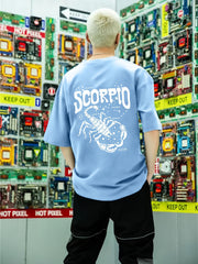 Scorpion Pattern Print Men's Short Sleeve T-shirt Graphic Tee