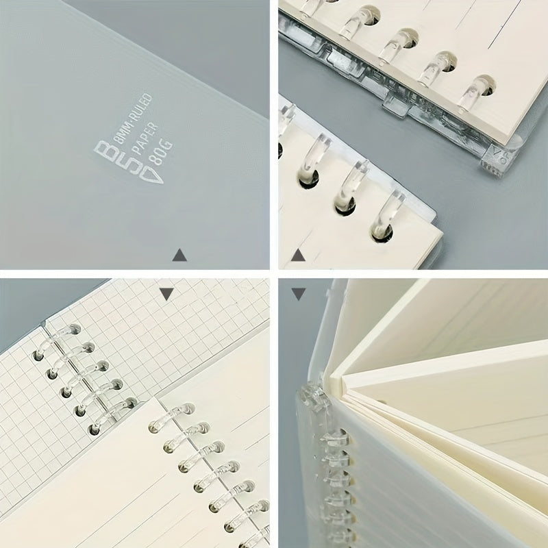 Waterproof Replaceable Core Loose Leaf Book Horizontal Line Easy Clip
