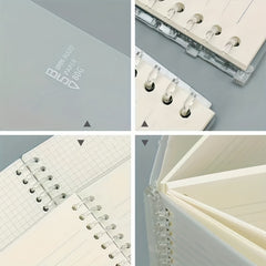 Waterproof Replaceable Core Loose Leaf Book Horizontal Line Easy Clip