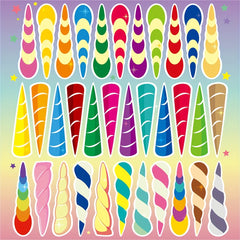 Corner Unicorn Party Game with 34pcs Unicorn Supplies - Wall Decor