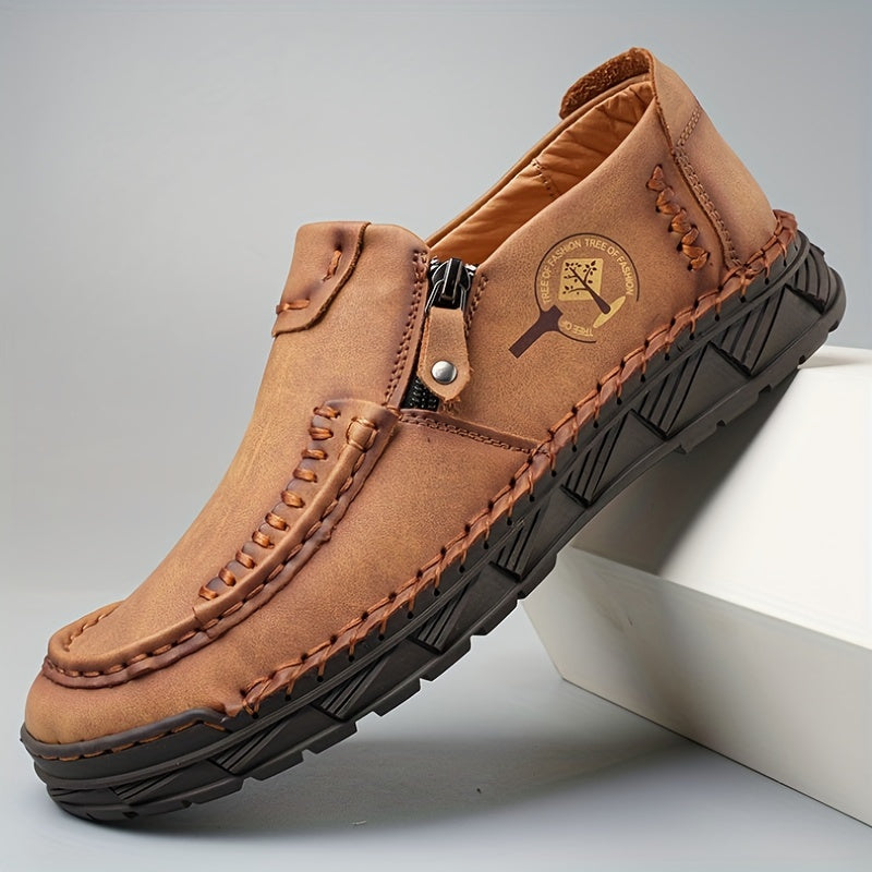 Men's Breathable Hiking Shoes Zipper Closure Non Slip Sole