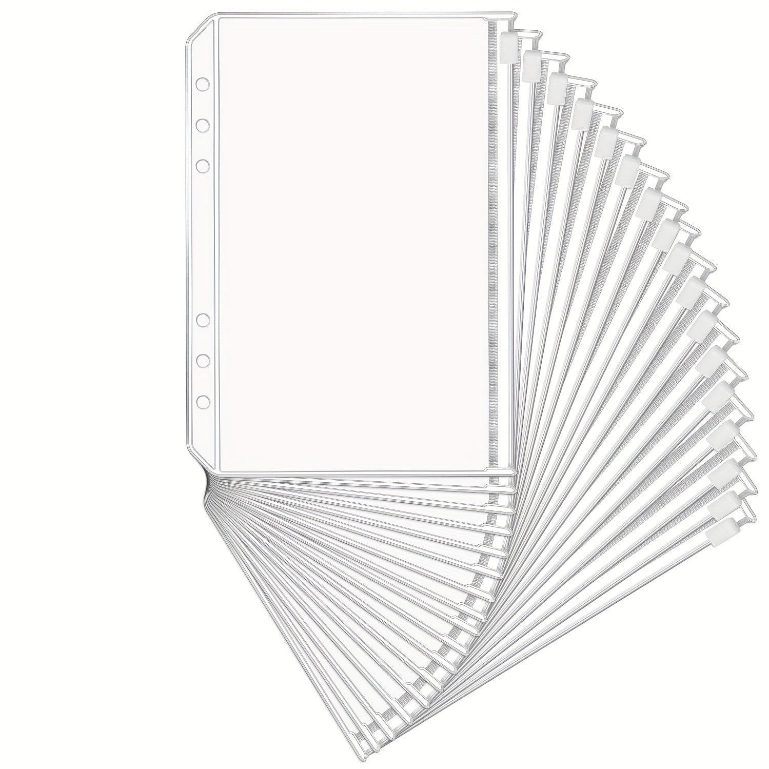 A5 Binder Pockets Money Saving Organizers Waterproof PVC Clear Zipper Pouch