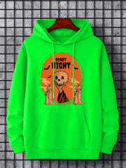 Cartoon Skull Graphic Hoodie Halloween Style Hooded Shirt